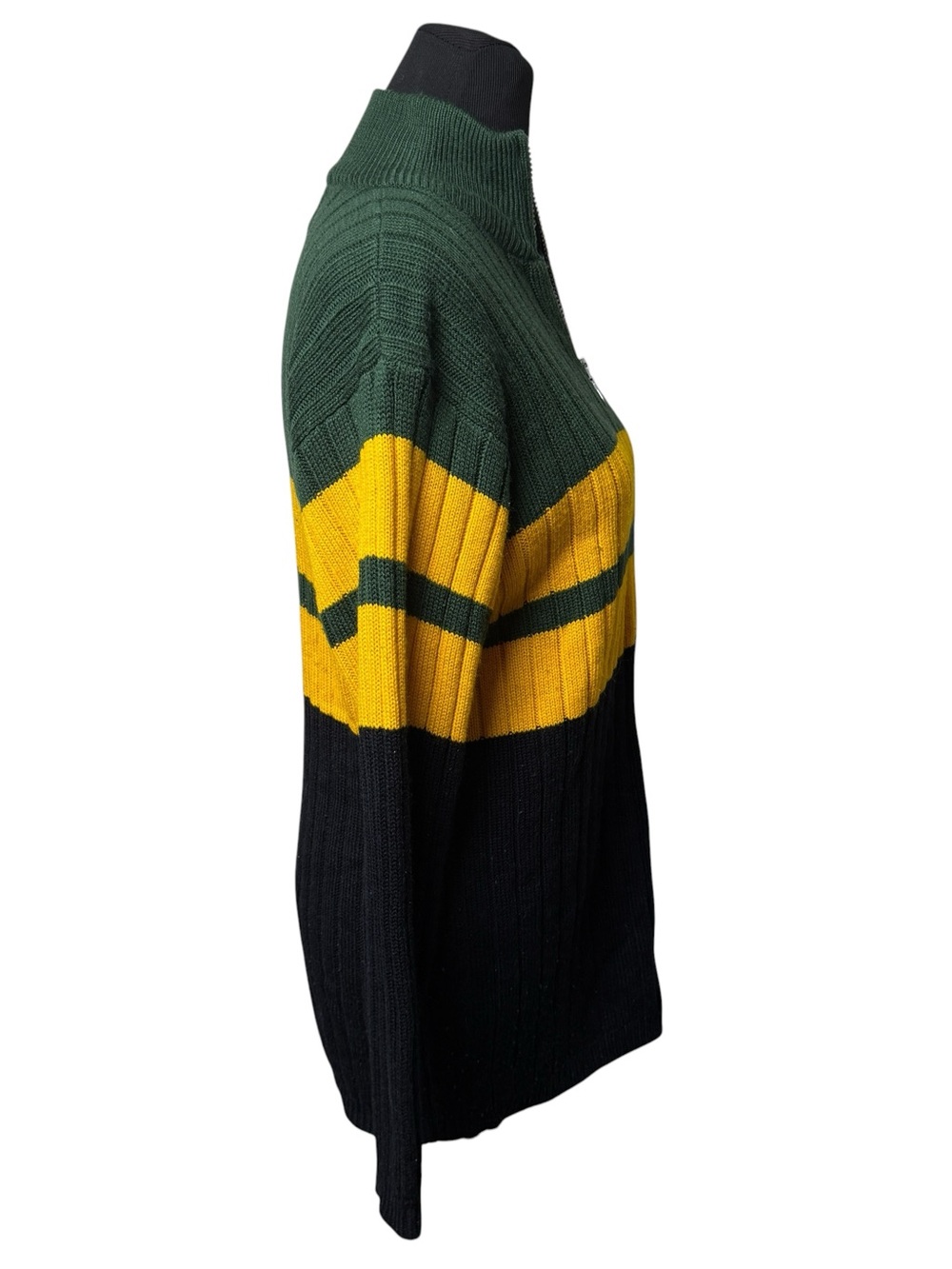 VTG 90s Green Bay Packers Knit Zip Up Cardigan Sweater NFL Full Zip Football EUC - Picture 3 of 9